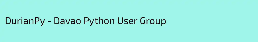 DurianPy - Davao Python User Group